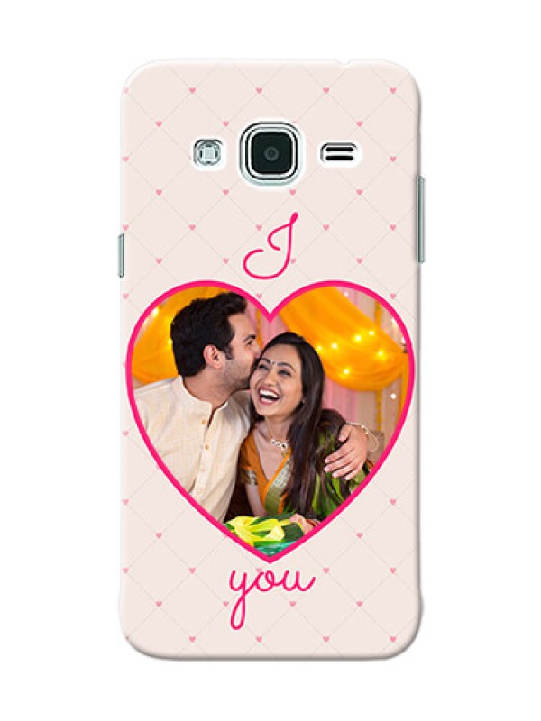 Custom Samsung Galaxy J3 Love Symbol Picture Upload Mobile Case Design