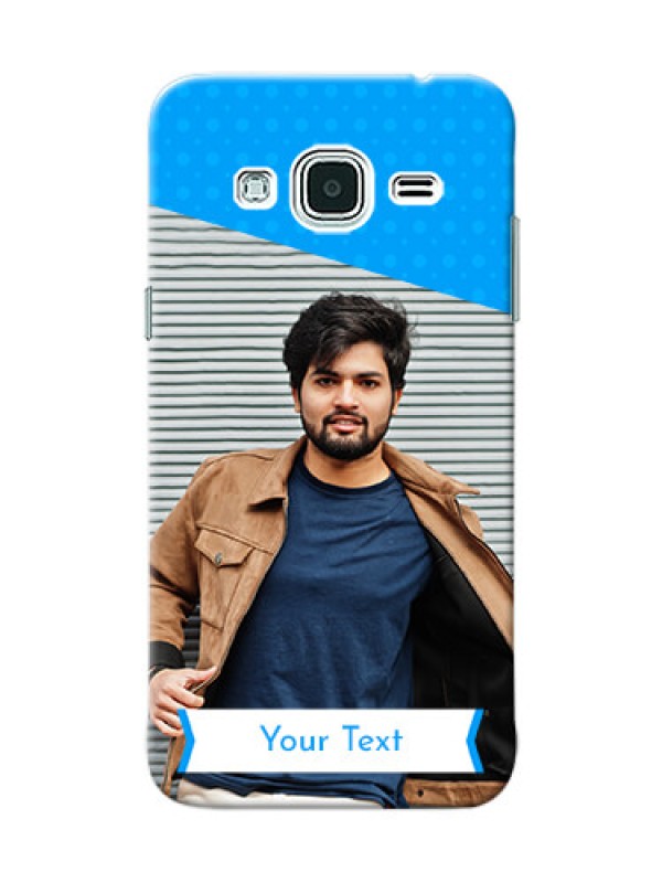 Custom Samsung Galaxy J3 Premium Blue Colour Mobile Back Case Design