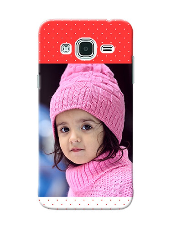 Custom Samsung Galaxy J3 Red Pattern Mobile Case Design