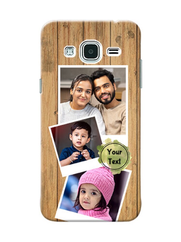 Custom Samsung Galaxy J3 3 image holder with wooden texture  Design