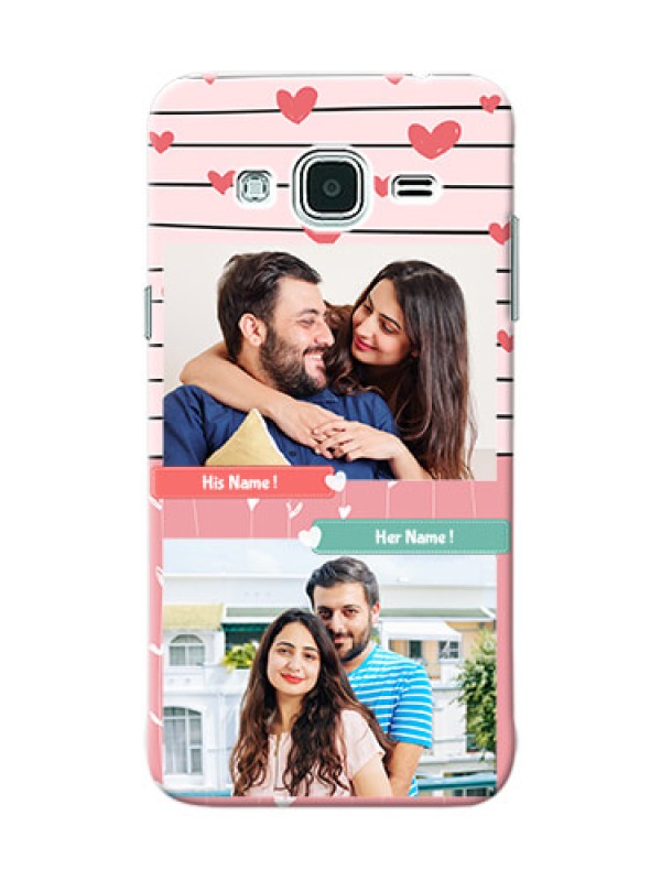 Custom Samsung Galaxy J3 2 image holder with hearts Design