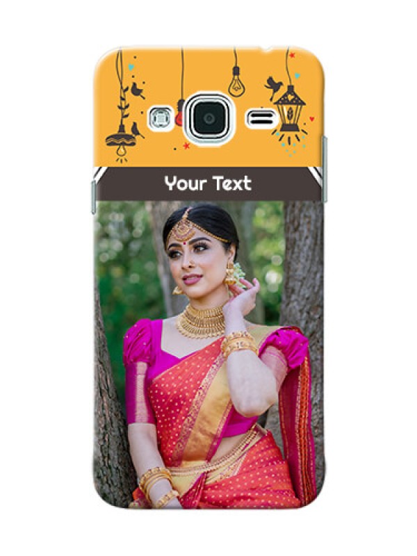 Custom Samsung Galaxy J3 my family design with hanging icons Design