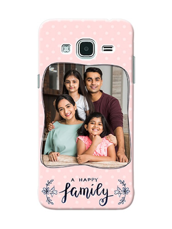 Custom Samsung Galaxy J3 A happy family with polka dots Design