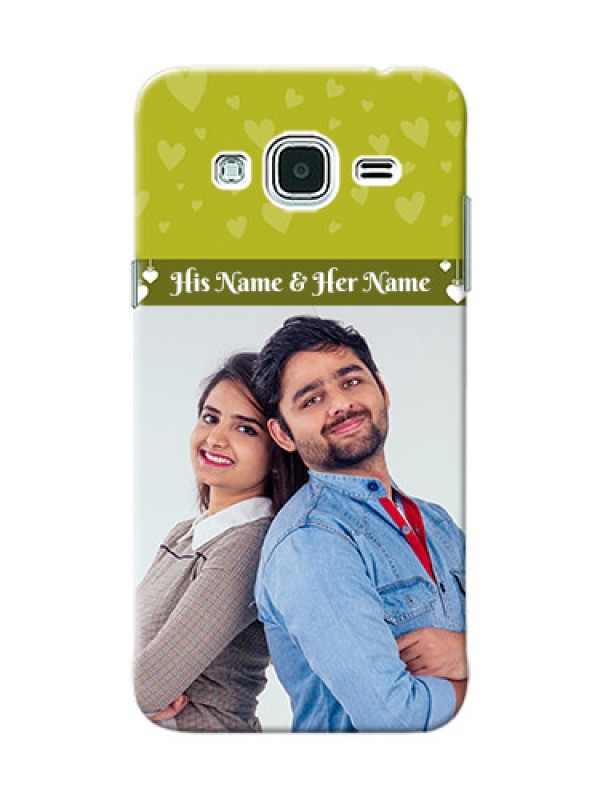 Custom Samsung Galaxy J3 you and me design with hanging hearts Design