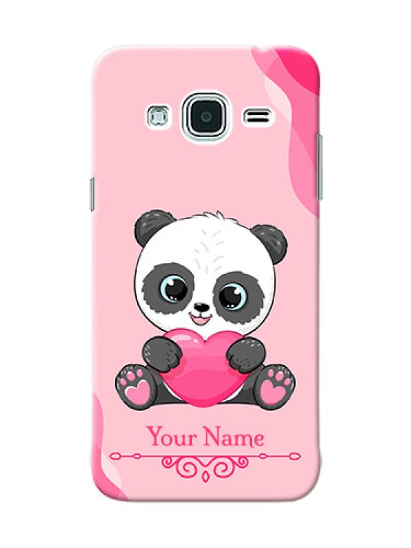 Custom Galaxy J3 Mobile Back Covers: Cute Panda Design