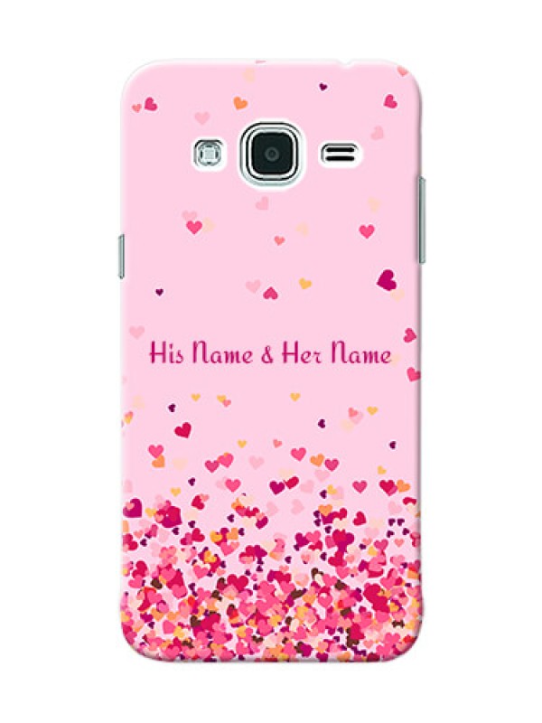 Custom Galaxy J3 Phone Back Covers: Floating Hearts Design