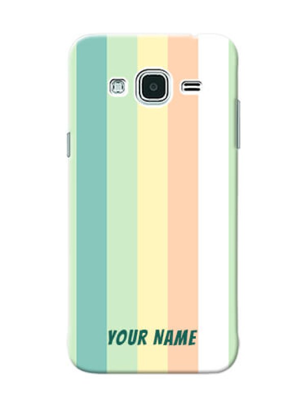 Custom Galaxy J3 Back Covers: Multi-colour Stripes Design