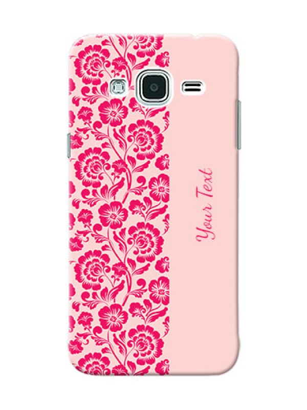 Custom Galaxy J3 Phone Back Covers: Attractive Floral Pattern Design