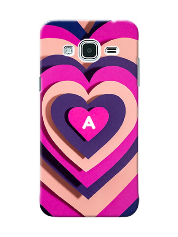 Custom Galaxy J3 Custom Mobile Case with Cute Heart Pattern Design
