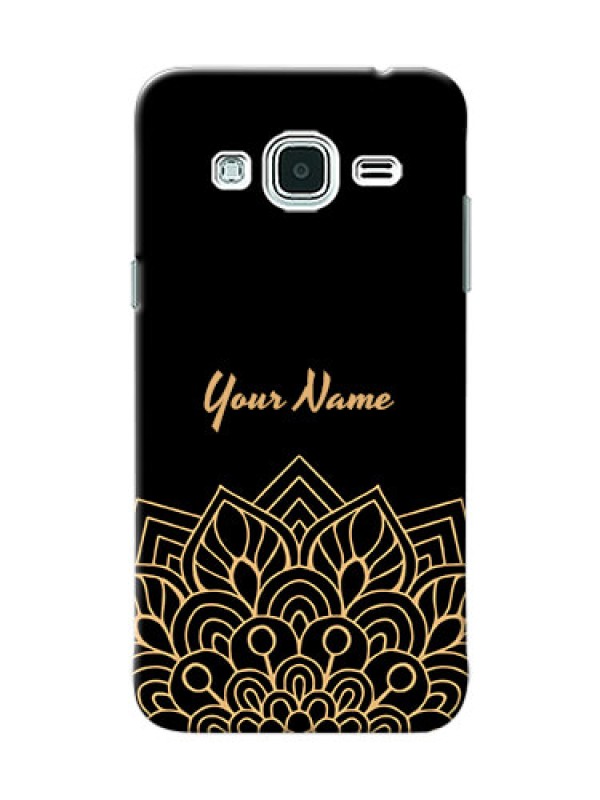 Custom Galaxy J3 Back Covers: Golden mandala Design