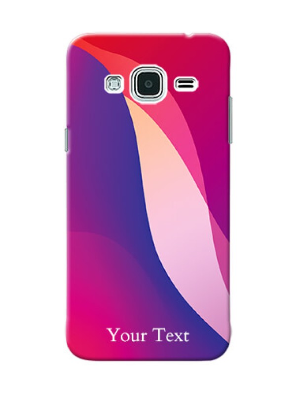 Custom Galaxy J3 Mobile Back Covers: Digital abstract Overlap Design