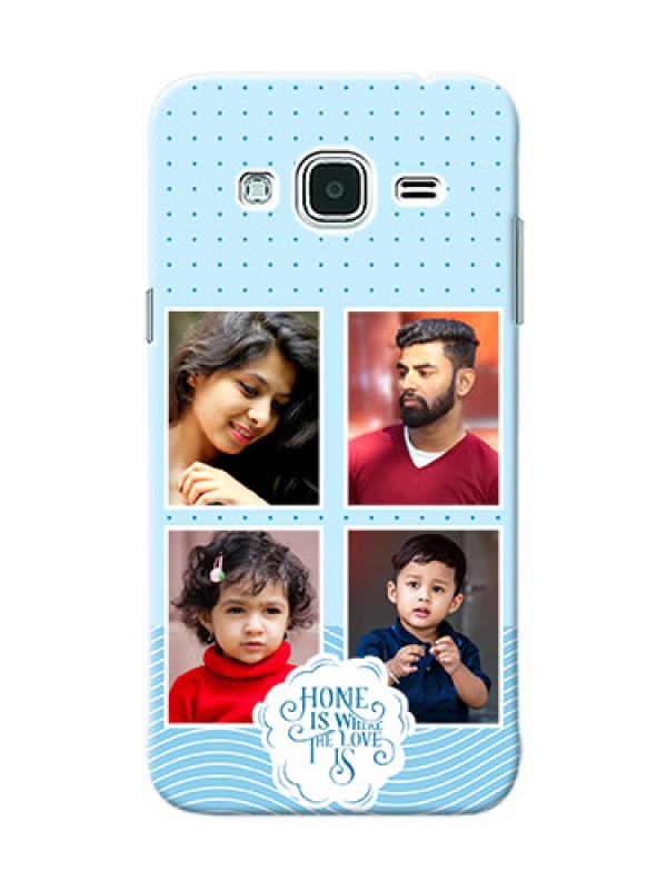 Custom Galaxy J3 Custom Phone Covers: Cute love quote with 4 pic upload Design