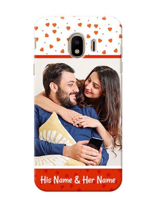Custom Samsung Galaxy J4 (2018) Orange Love Symbol Mobile Cover Design