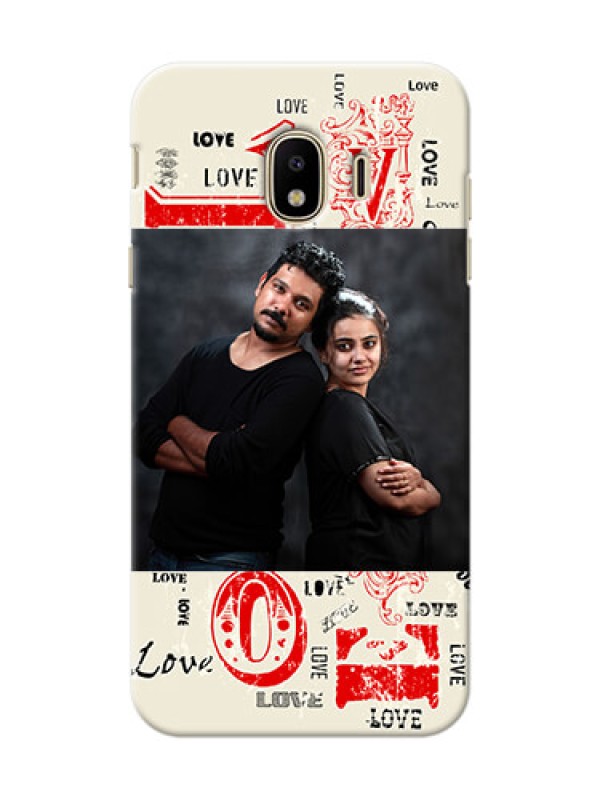 Custom Samsung Galaxy J4 (2018) Lovers Picture Upload Mobile Case Design