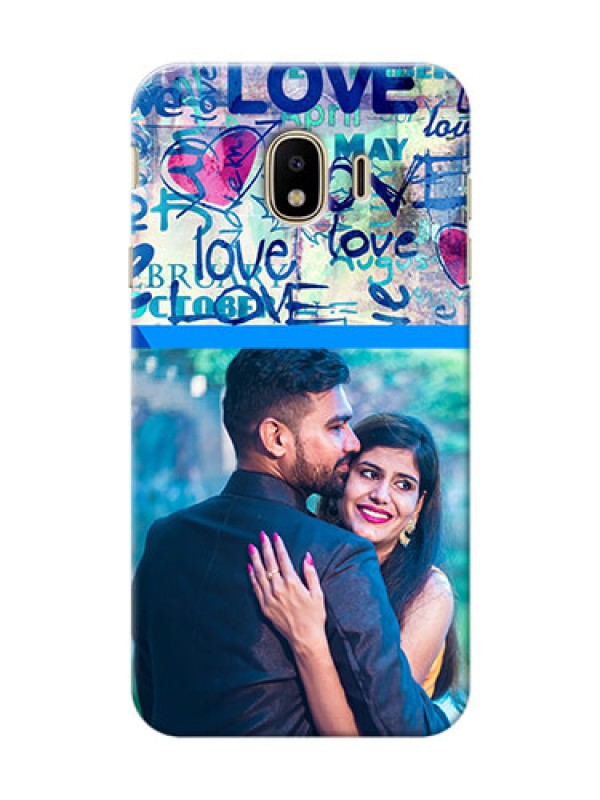 Custom Samsung Galaxy J4 (2018) Colourful Love Patterns Mobile Case Design