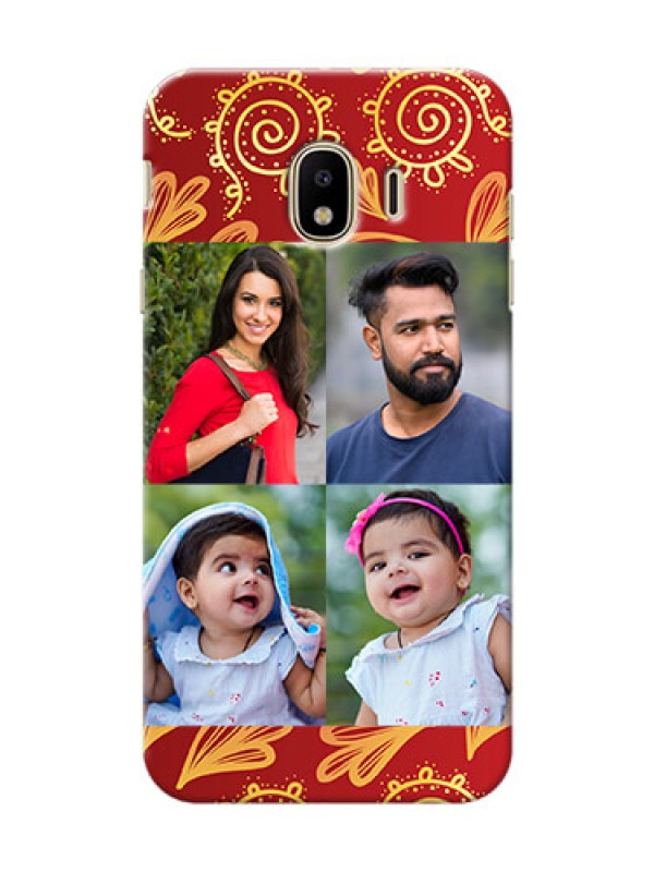 Custom Samsung Galaxy J4 (2018) 4 image holder with mandala traditional background Design