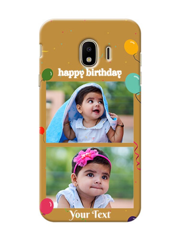 Custom Samsung Galaxy J4 (2018) 2 image holder with birthday celebrations Design