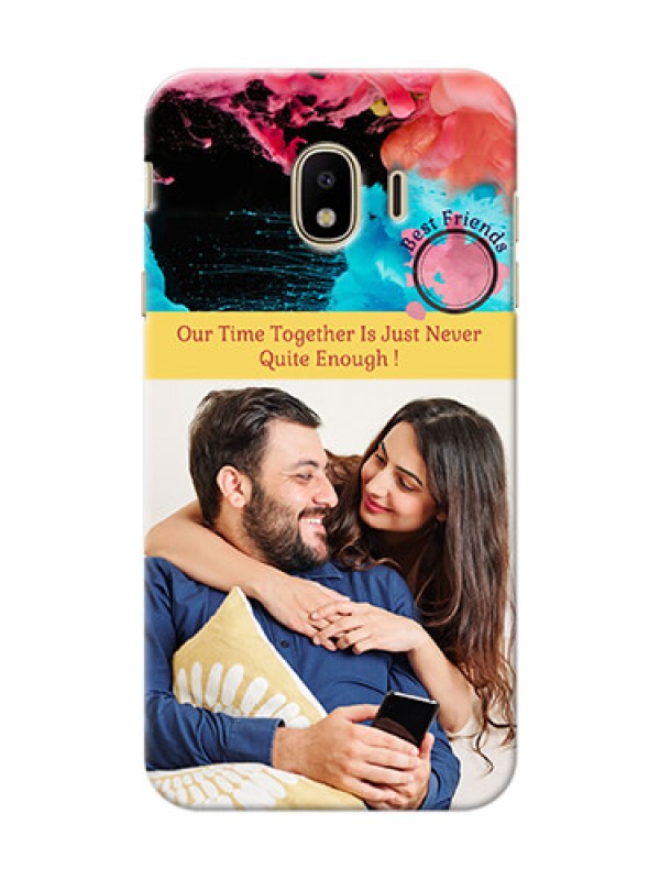 Custom Samsung Galaxy J4 (2018) best friends quote with acrylic painting Design