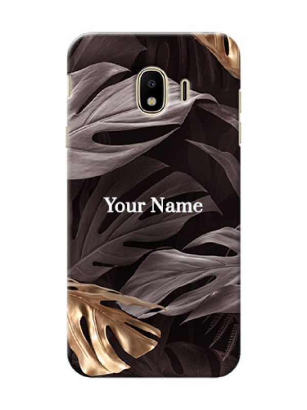 Custom Galaxy J4 (2018) Mobile Back Covers: Wild Leaves digital paint Design