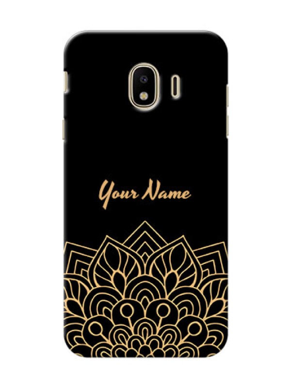 Custom Galaxy J4 (2018) Back Covers: Golden mandala Design