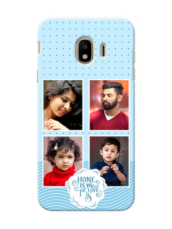 Custom Galaxy J4 (2018) Custom Phone Covers: Cute love quote with 4 pic upload Design