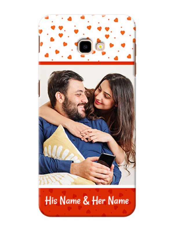 Custom Samsung Galaxy J4 Plus Phone Back Covers: Orange Love Symbol Design