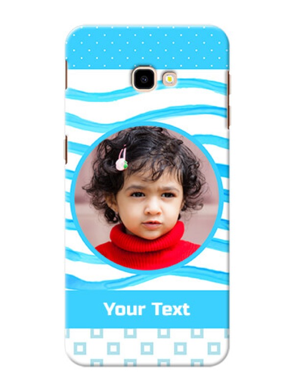 Custom Samsung Galaxy J4 Plus phone back covers: Simple Blue Case Design