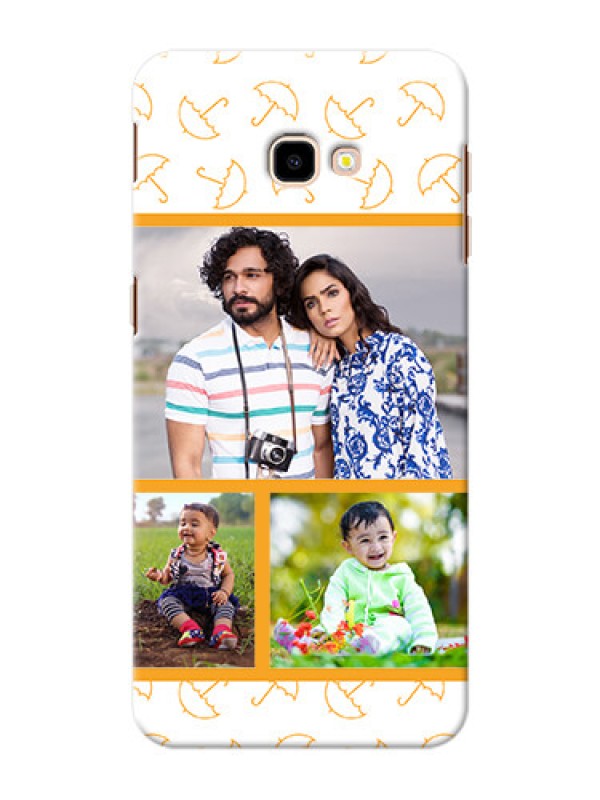 Custom Samsung Galaxy J4 Plus Personalised Phone Cases: Yellow Pattern Design