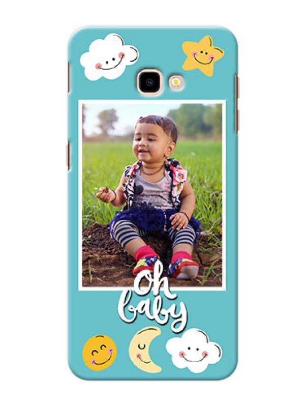 Custom Samsung Galaxy J4 Plus Personalised Phone Cases: Smiley Kids Stars Design
