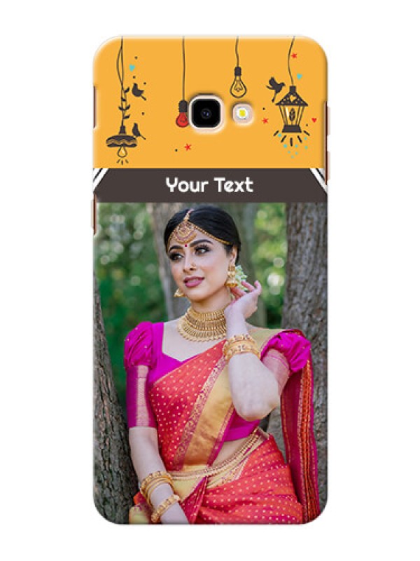 Custom Samsung Galaxy J4 Plus custom back covers with Family Picture and Icons 