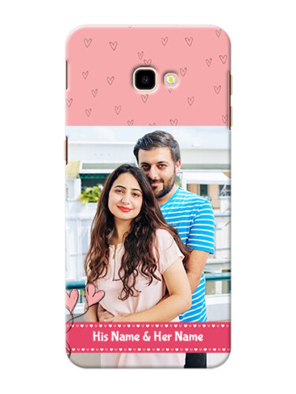 Custom Samsung Galaxy J4 Plus phone back covers: Love Design Peach Color