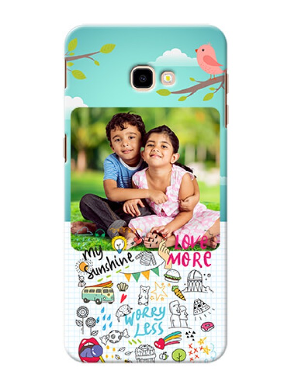 Custom Samsung Galaxy J4 Plus phone cases online: Doodle love Design