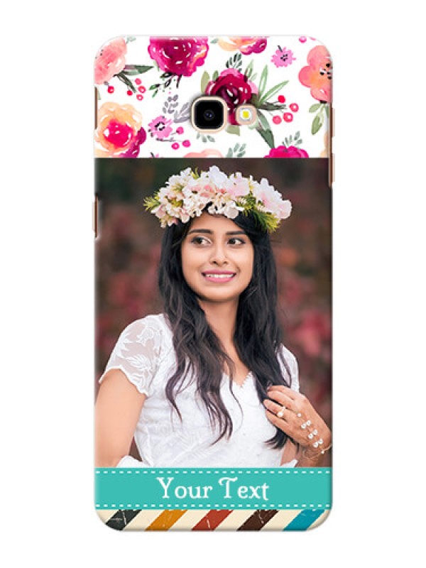 Custom Samsung Galaxy J4 Plus Personalized Mobile Cases: Watercolor Floral Design