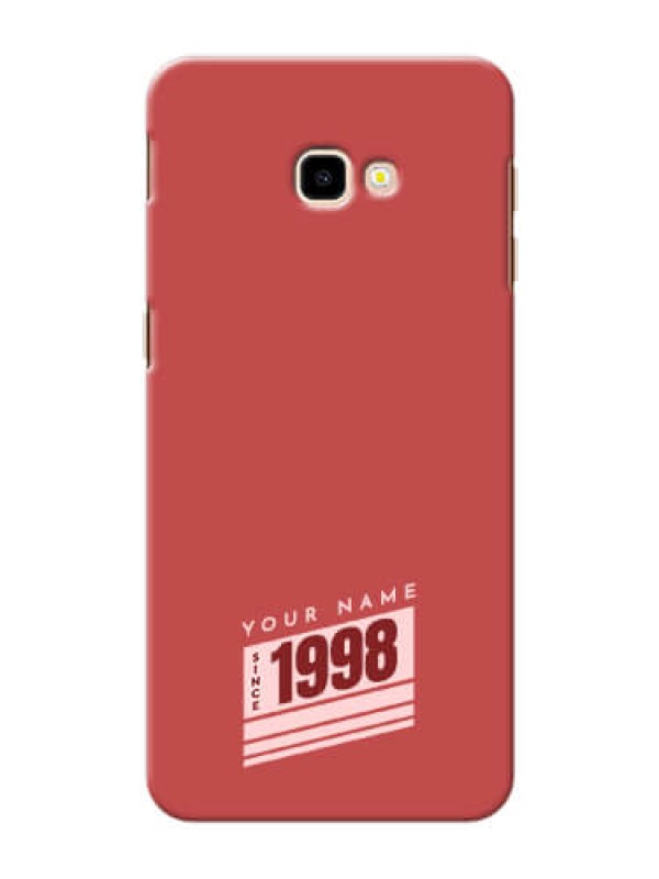 Custom Galaxy J4 Plus Phone Back Covers: Red custom year of birth Design