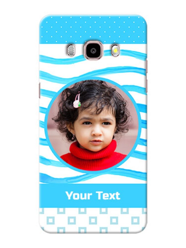 Custom Samsung Galaxy J5 (2016) Simple Blue Design Mobile Case Design