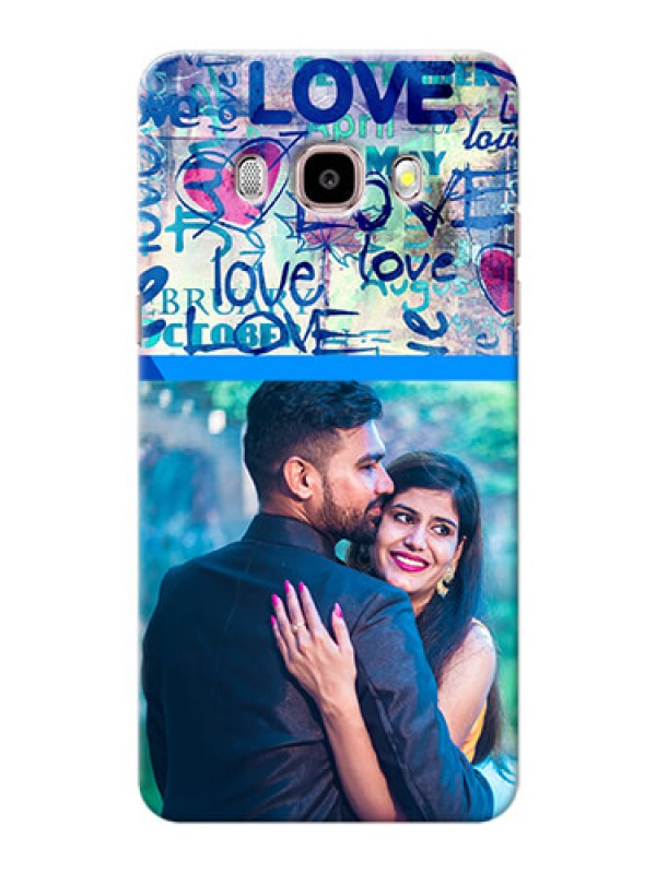 Custom Samsung Galaxy J5 (2016) Colourful Love Patterns Mobile Case Design