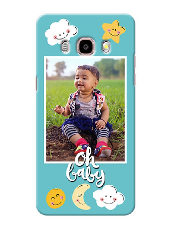 Custom Samsung Galaxy J5 (2016) kids frame with smileys and stars Design