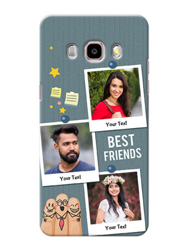 Custom Samsung Galaxy J5 (2016) 3 image holder with sticky frames and friendship day wishes Design
