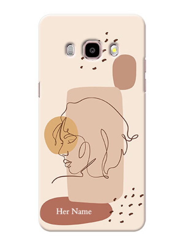 Custom Galaxy J5 (2016) Custom Phone Covers: Calm Woman line art Design