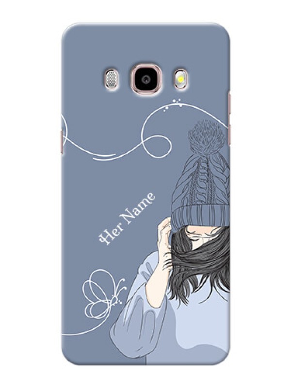 Custom Galaxy J5 (2016) Custom Mobile Case with Girl in winter outfit Design