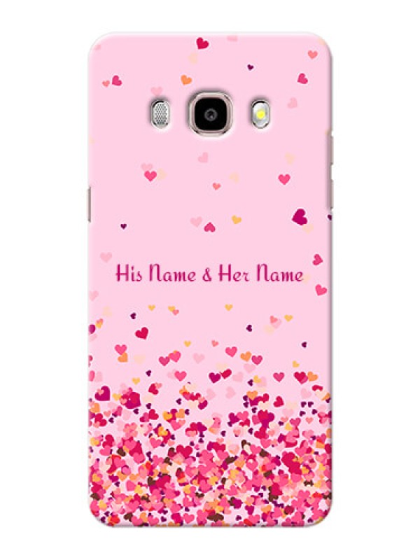 Custom Galaxy J5 (2016) Phone Back Covers: Floating Hearts Design