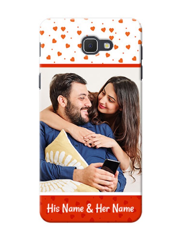 Custom Samsung Galaxy J5 Prime Orange Love Symbol Mobile Cover Design