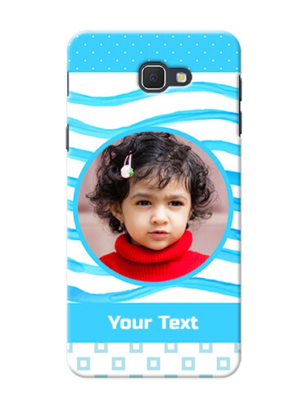 Custom Samsung Galaxy J5 Prime Simple Blue Design Mobile Case Design