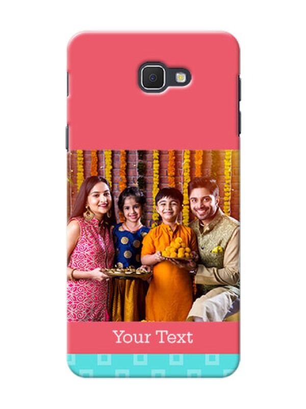 Custom Samsung Galaxy J5 Prime Pink And Blue Pattern Mobile Case Design