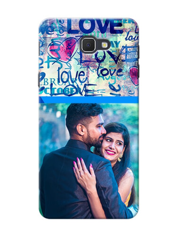 Custom Samsung Galaxy J5 Prime Colourful Love Patterns Mobile Case Design