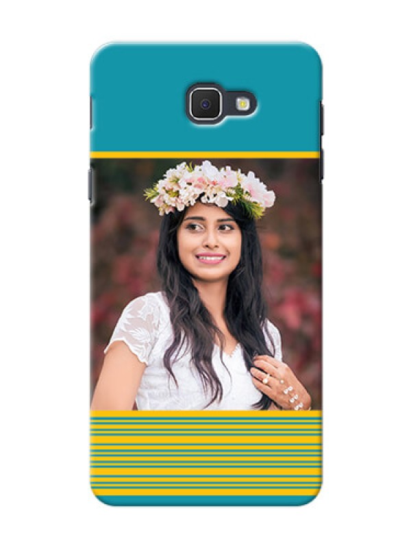 Custom Samsung Galaxy J5 Prime Yellow And Blue Pattern Mobile Case Design