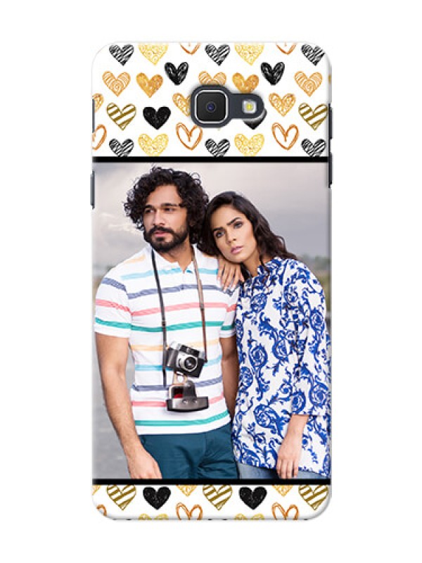Custom Samsung Galaxy J5 Prime Colourful Love Symbols Mobile Cover Design