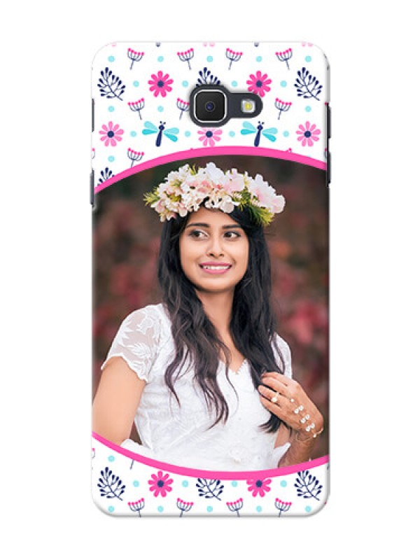 Custom Samsung Galaxy J5 Prime Colourful Flowers Mobile Cover Design