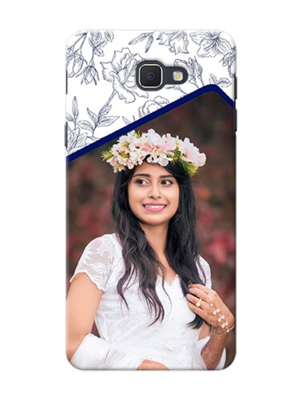 Custom Samsung Galaxy J5 Prime Floral Design Mobile Cover Design