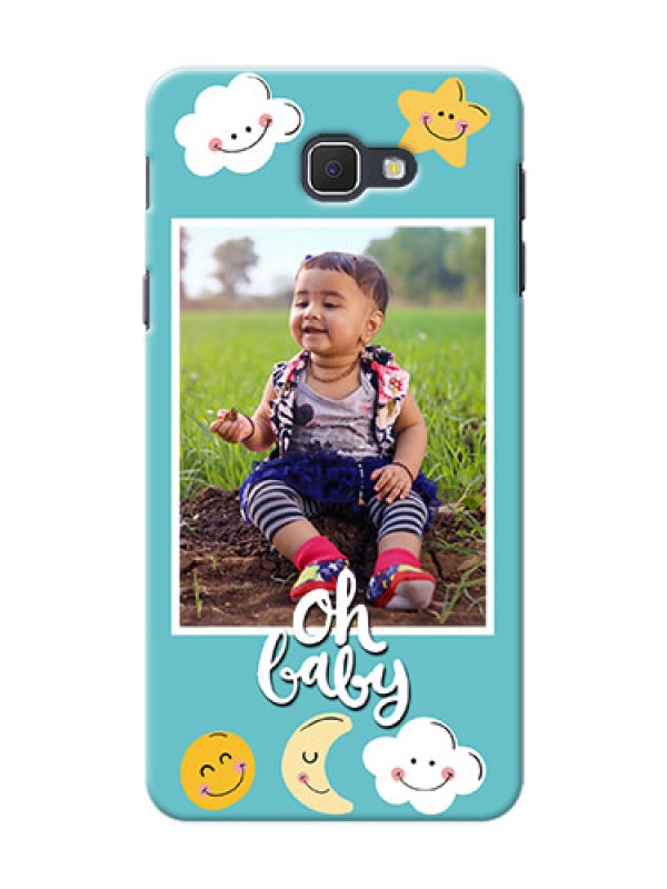Custom Samsung Galaxy J5 Prime kids frame with smileys and stars Design